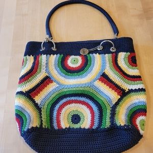 The Sak woven boho rainbow purse